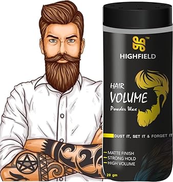 HIGHFIELD Hair Volumizing Powder Wax with Strong Hold | Matte Finish for 24 Hours Hair Styling Wax Powder Strong Hold Hair Volumizer Powder-Wax (10 ml) (2)