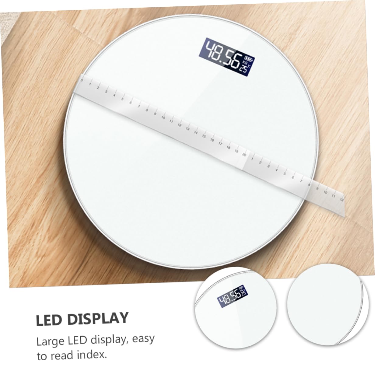 per Peso Corporeo con Display LED Scala per Misurazione Precisa Design Compatto e Materiale Temperato per e Sportivi