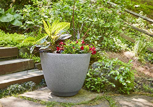 Southern Patio 20" Metro Poly-Resin Planter, Monzonite - Thumbnail 5