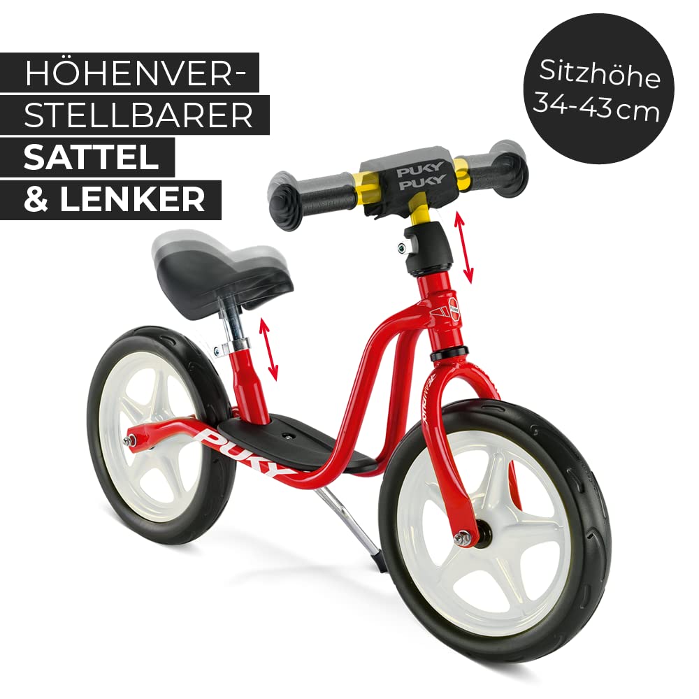 PUKY LR 1 | sicheres, stylisches Laufrad | Lenker & Sattel höhenverstellbar | für Kinder ab 2,5 Jahren | mit Trittbrett & Lenkerpolster | PUKY Color