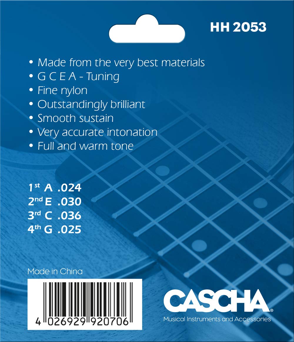Cascha Sopran Ukulele Set für Kinder und Erwachsene I Starter Kit Mit 3 Plektren, Tasche, Deutschem Lehrbuch, Stimmgerät & Premium-Nylon-Saiten