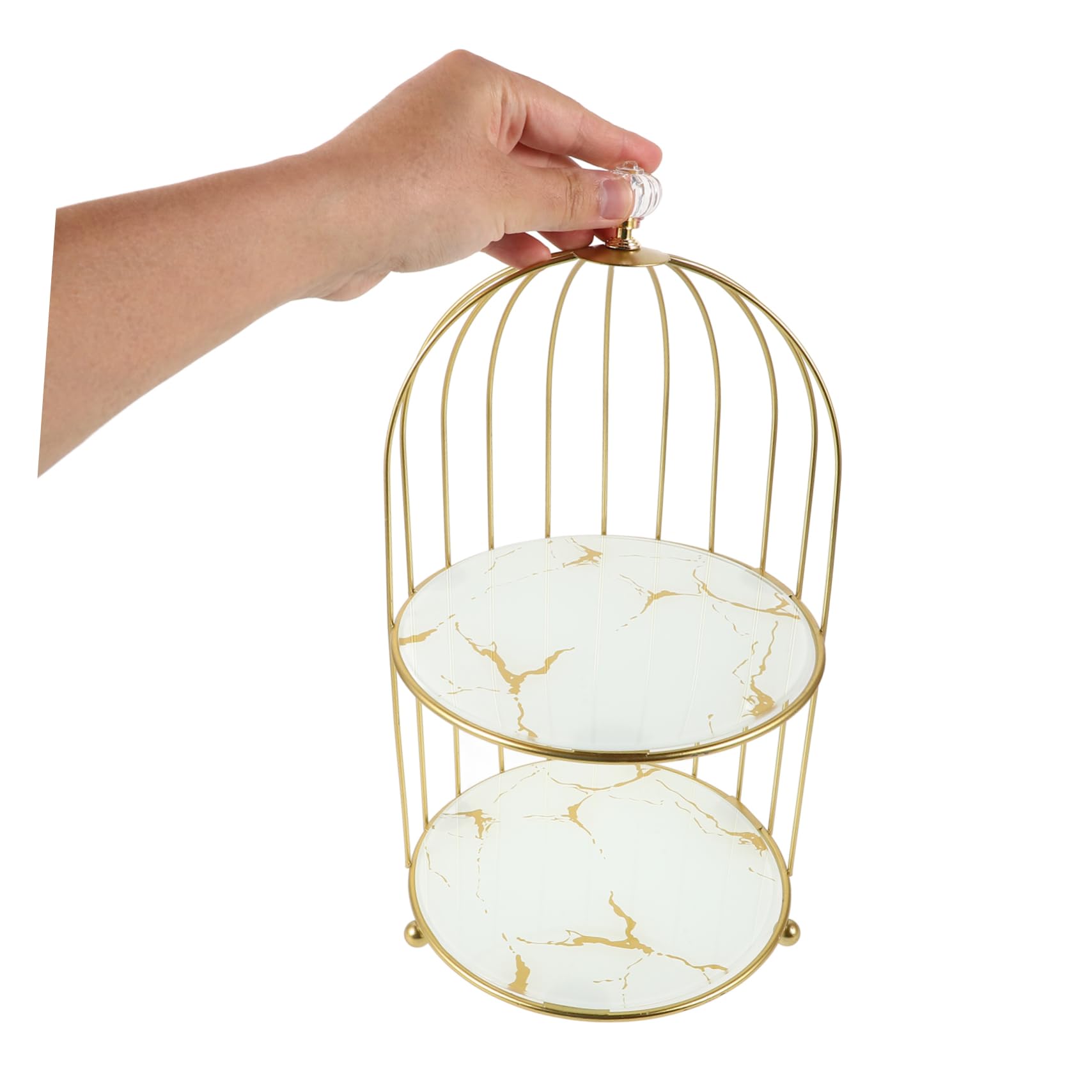 Soporte Para Pastel Forma De Jaula De Pájaros Bandeja Para Servir Expositor De Joyas Para Maquillaje Aperitivos Postres Fiestas De Bodas y Ensaladas De Frutas