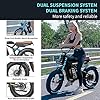 Freego Electric Motorcycle Bike for Adults, Dual Motor & Battery, 2000W/48V/55Ah, 20x4 Fat Tires, Max 35MPH & 110 Mile, Dual Suspension, 4 Piston Hydraulic Brake #2