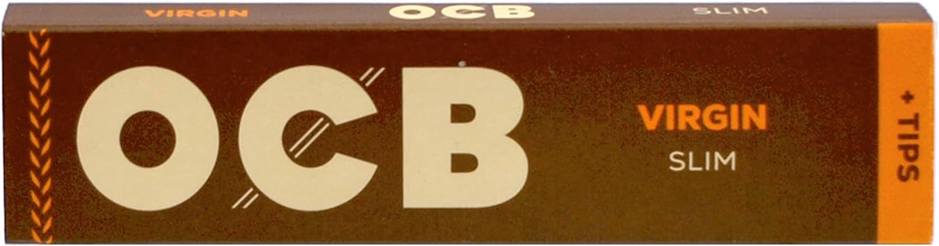 OCB 2300 Unbleached Slim Virgin Paper, Filter 32 32 Paper Booklets and Filters by OCB