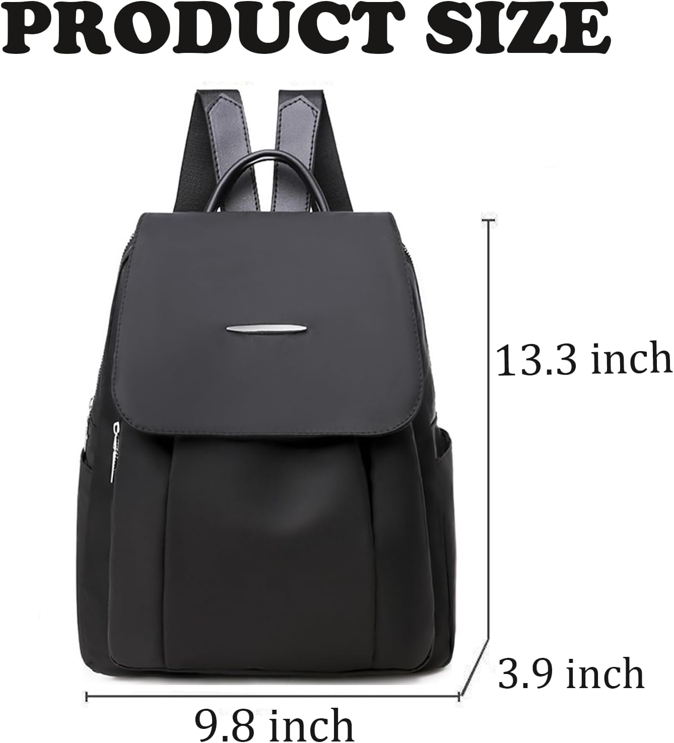 Backpack for Women Small Travel Backpack Purse Cute Lightweight Back Pack Black Nylon Small Purses - Image 2