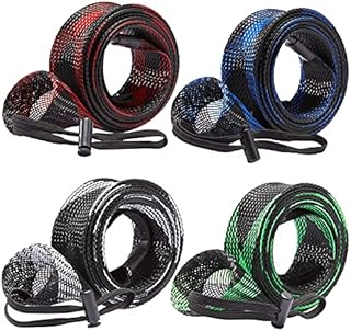 BASSDASH Casting Spinning Fishing Rod Sleeves Protective Rod Socks for Fishing Poles Up to 7-1/2ft