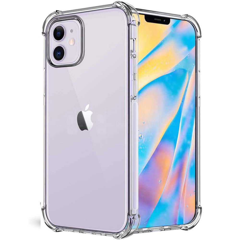 FJCasesShockproof Clear Soft Flexible Case Cover with Bumper Corners for Apple iPhone 12 Mini