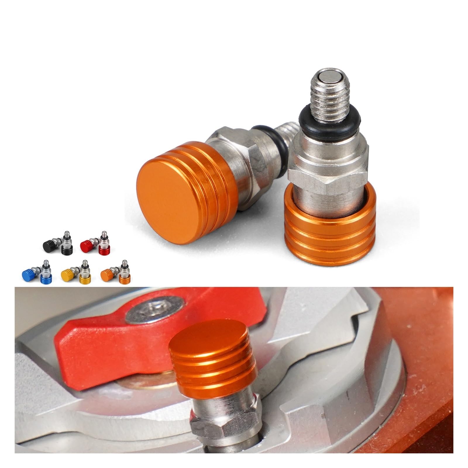 Purgeurs D'air Pour Fourche De Moto - Paire En Acier Inox/aluminium, Filetage M4x0.7, Compatible KTM EXC/SX/etc. - 6