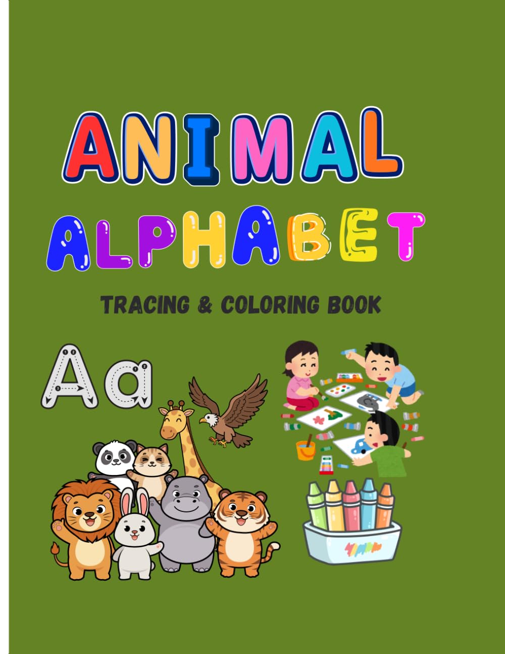 ANIMAL ALPHABET TRACING AND COLORING BOOK