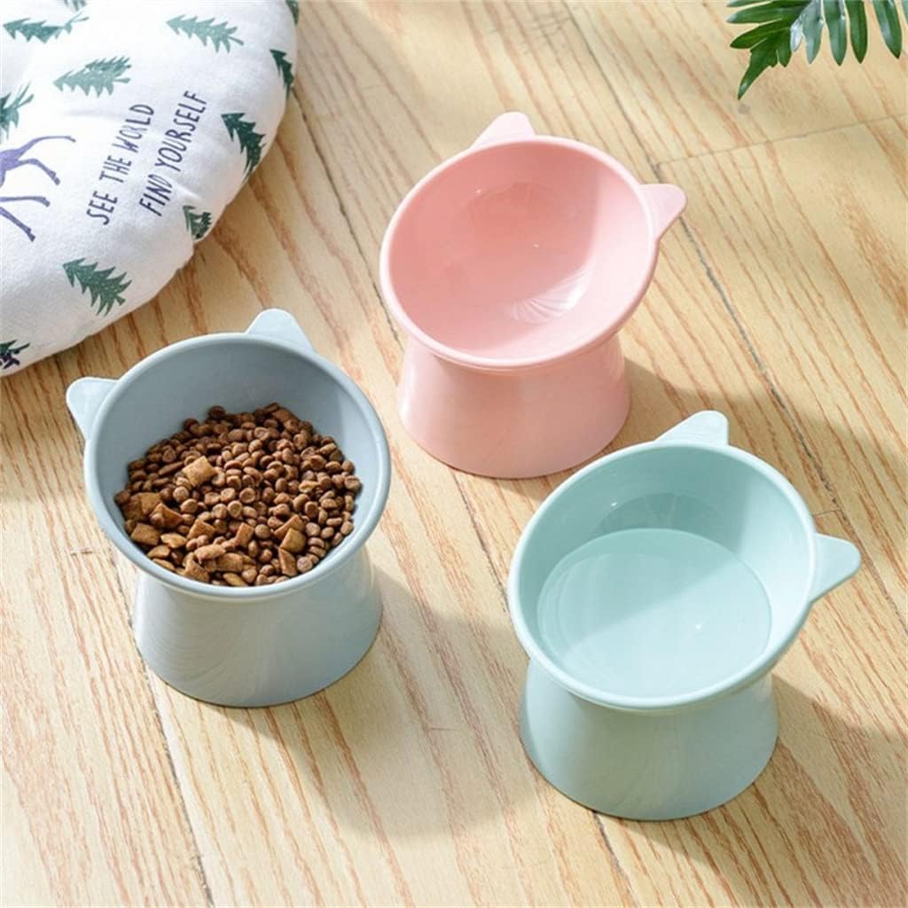 Cats Bowl High Foot Dog 45°Neck Protector Pet Food Water Anti-overturning Binaural Feeding Cup Feeder image 2