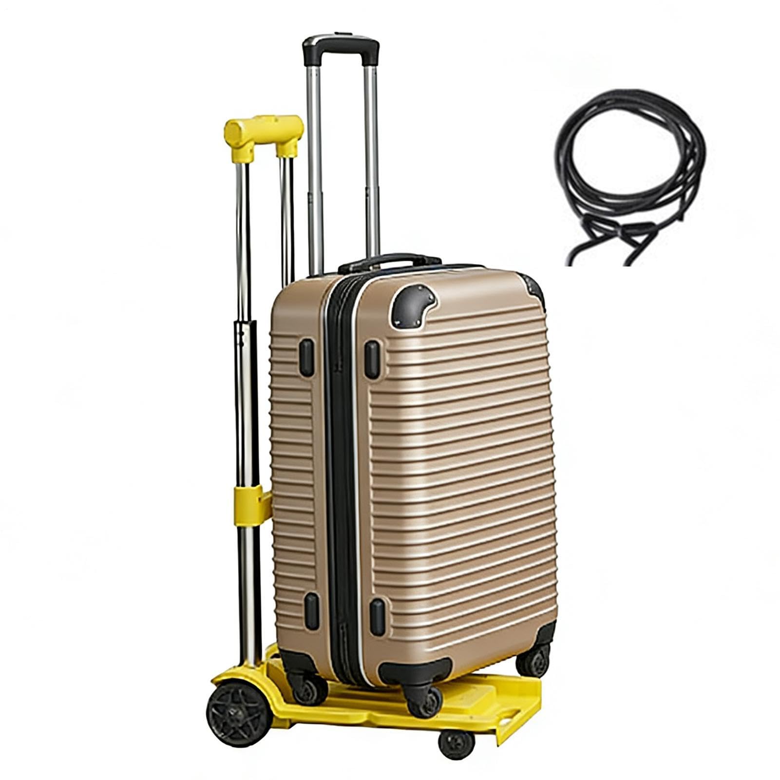 Carrello A Mano Pieghevole Capacità Di Carico 100 Kg Per Trasporto | Altezza Regolabile Del Carrello A Mano Pieghevole Per Viaggio In Aeroporto, Spesa Al Supermercato E