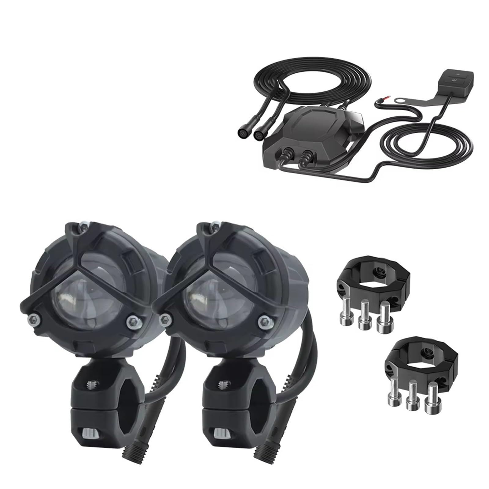 Faro Moto Barra Luces Antiniebla LED Motocicleta ATV Luz Trabajo Faro Delantero Lente Proyector Todoterreno 4x4 Headlight