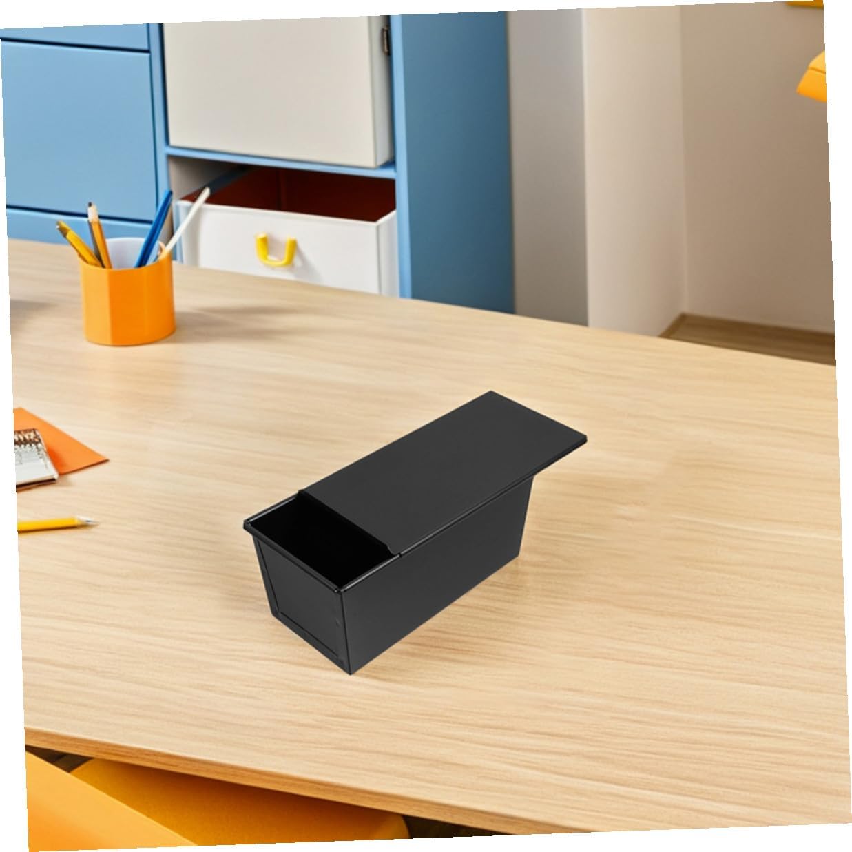 Nonstick Stainless Iron Bread Pan 1000g with Lid Covered Loaf Pan for Toast Baking and Homemade Sandwich Storage