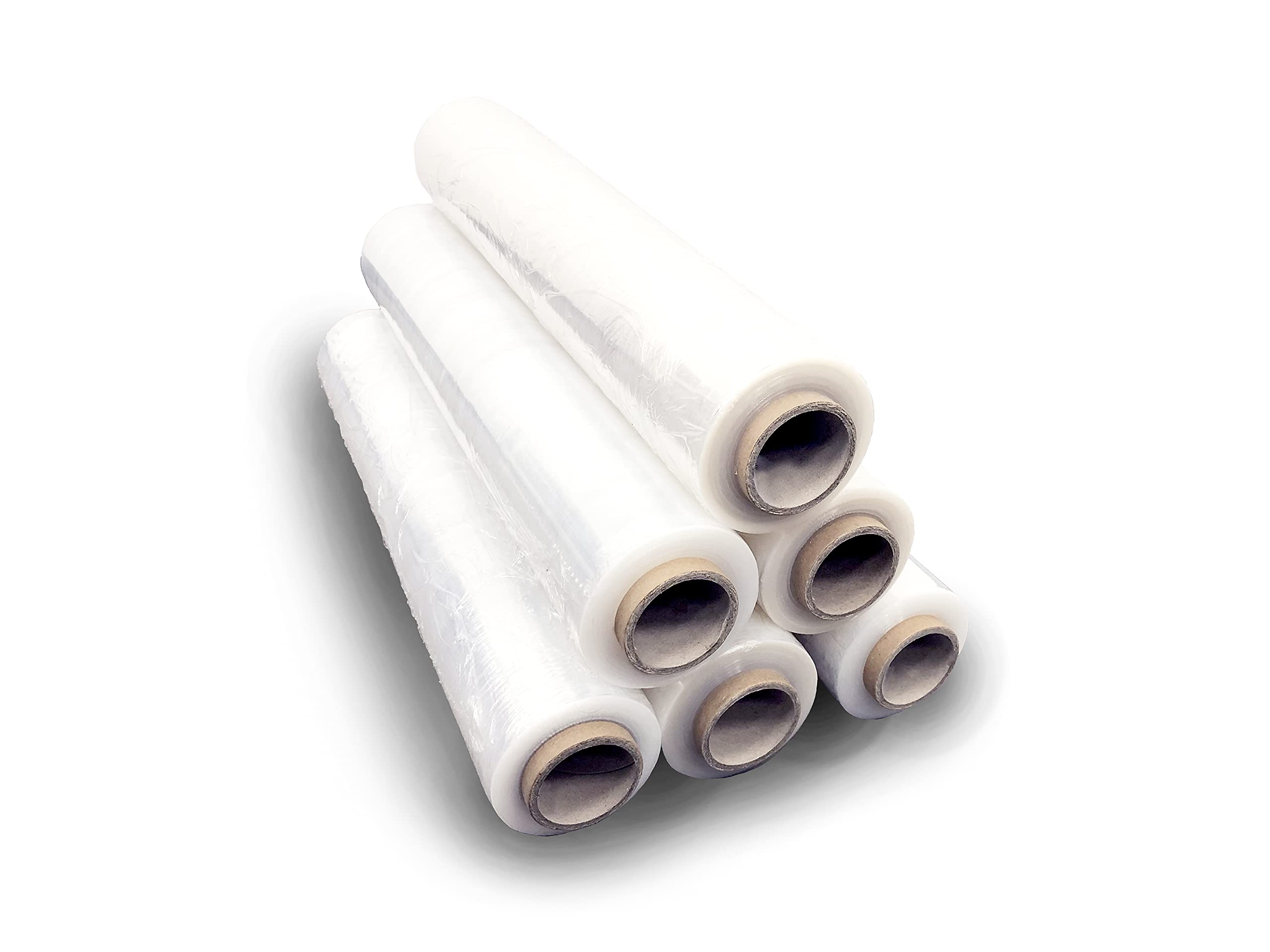 Pack de 6 Bobinas de Plástico Film Estirable Elástico LPED 23My Manual Industrial para Embalar Paletizar y Proteger Carga 50cm x 180 Metros | Color Transparente | Cada bobina: 2,2 kg