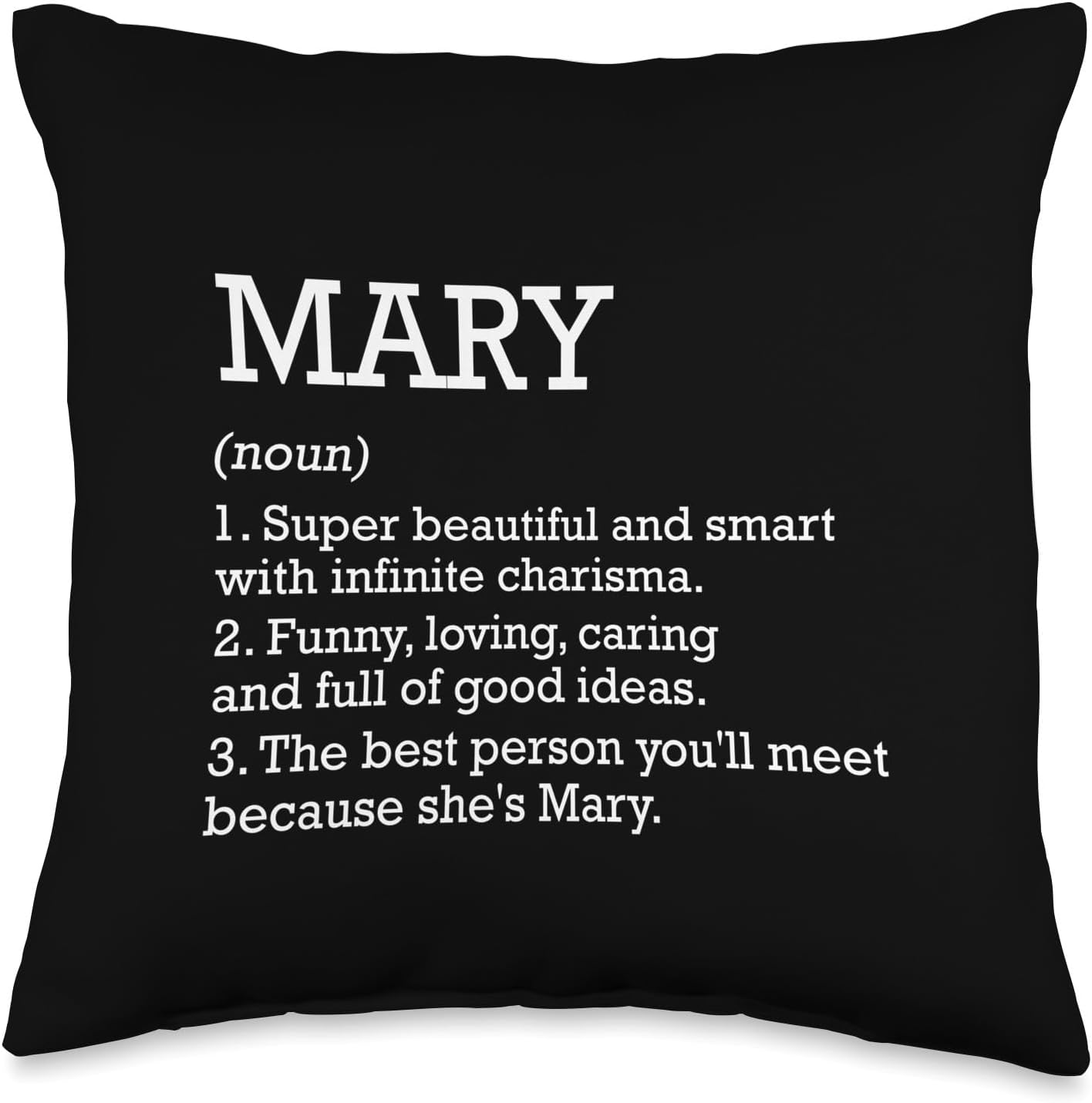 Mary Definition Personalized Name Mary Funny Birthday Throw Pillow