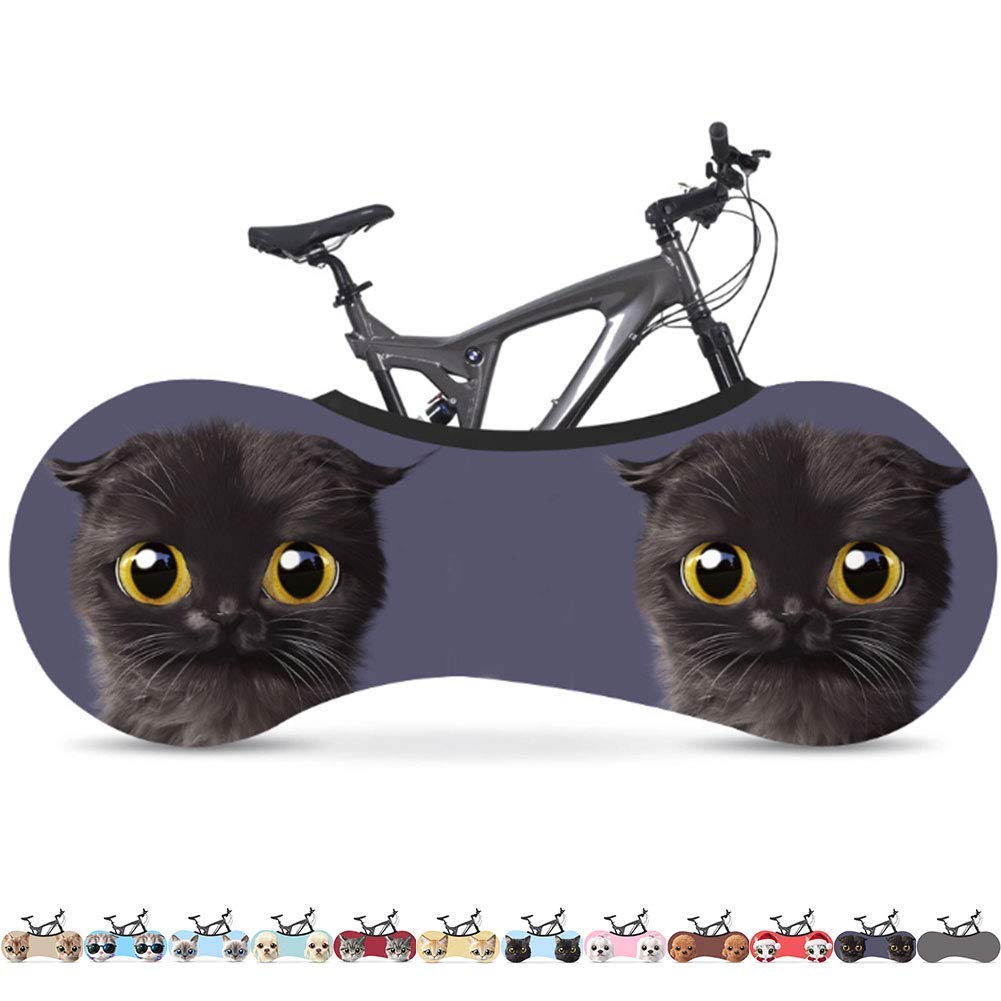 DFKDGL Bicycle Wheel Cover, Anti-dust Bike Indoor Storage Bag Scratch-proof, Wheel Cover Bike Storage Bag Rip Stop, Keeps Floors and Walls Dirt-free[160 * 55cm][super Elastic Milk Silk]