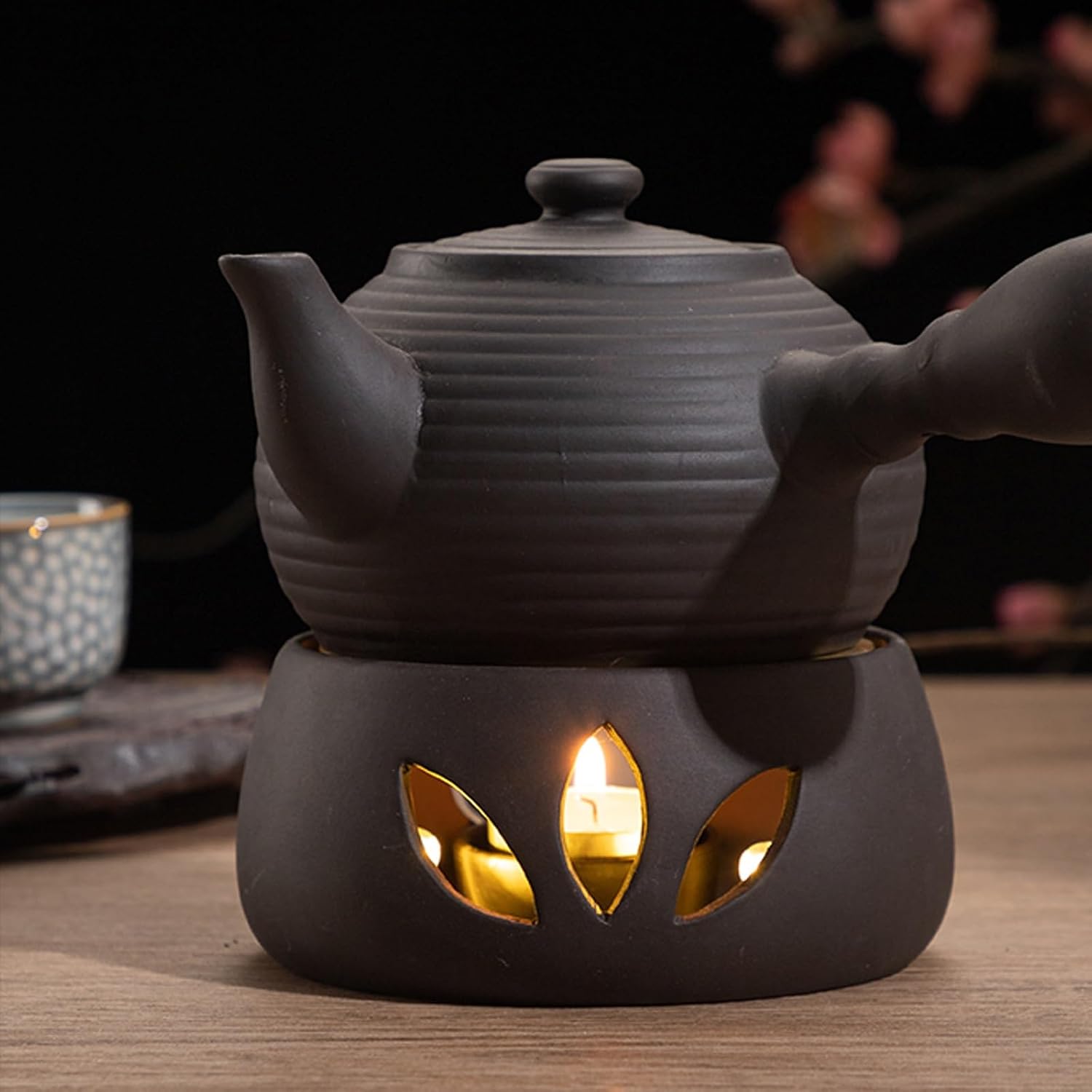 Ceramic Tea Warmer, Ceramic teapot Warmer, Hollow Carved Design, Suitable for Coffee and Food Warmers
