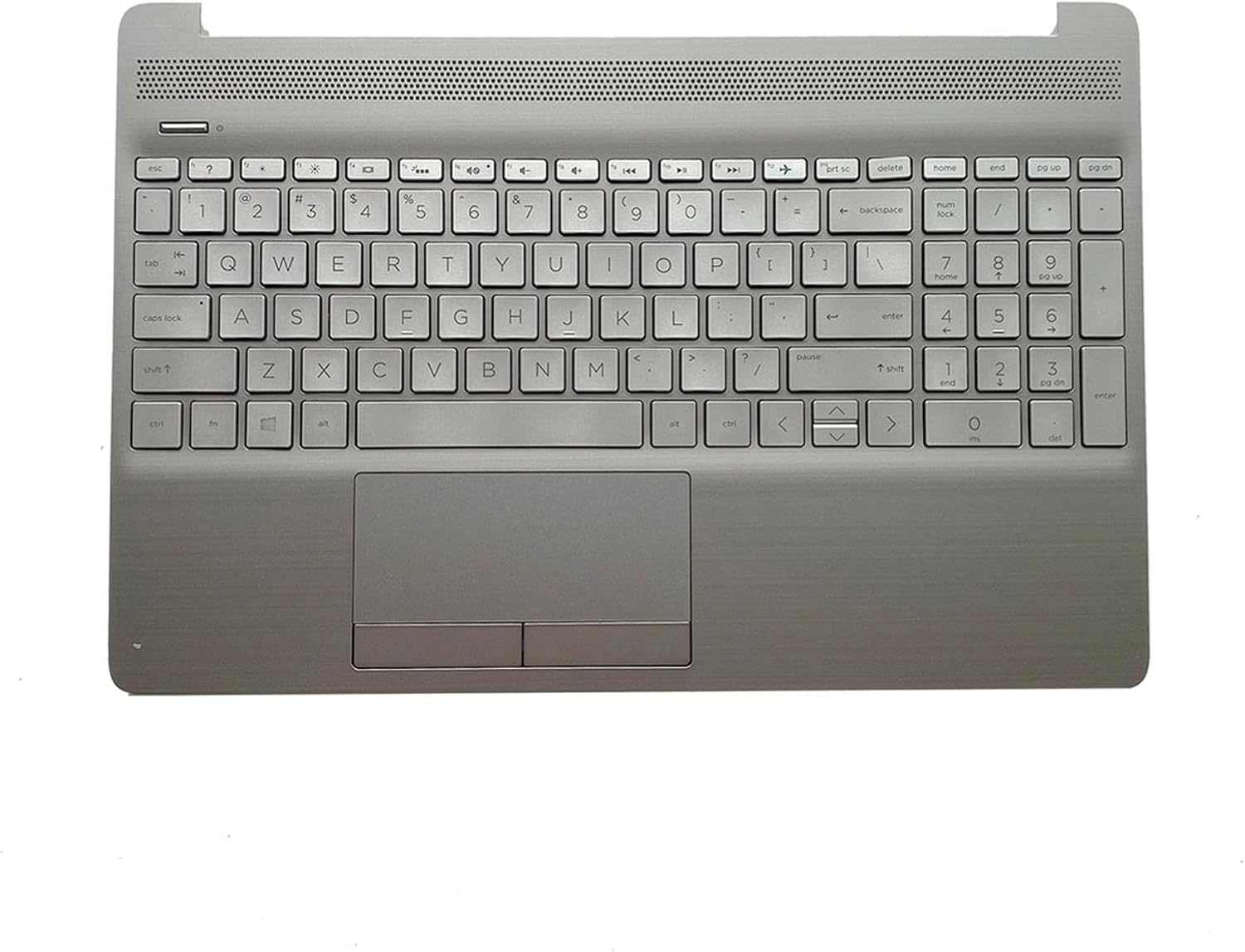 Replacement for HP 250 255 256 G8 256 G9 15S-DU DY DW Laptop Upper Top Cover Case Palmrest Backlit US Keyboard Touchpad Assembly Part Sliver M31100-001