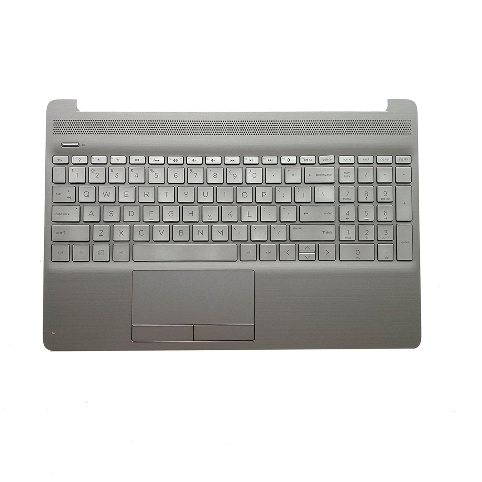 Replacement for HP 250 255 256 G8 256 G9 15S-DU DY DW Laptop Upper Top Cover Case Palmrest Backlit US Keyboard Touchpad Assembly Part Sliver M31100-001