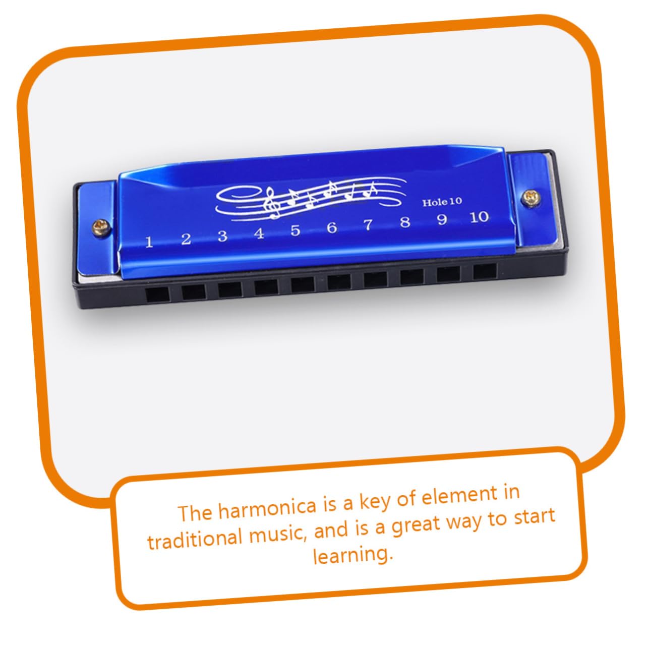 UPKOCH Kids Harmonica in C Key 10-Hole Portable Musical Instrument for Children Beginners Early Music Education Toy 4.1 Inch Mouth Organ for Kids - Image 2