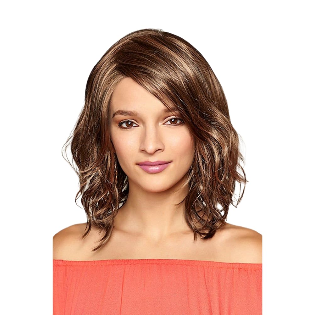 Henry Margu (Kendall - Synthetic Lace Front Monofilament Wig in 12H 12H (Golden Brown) / (Light Gold Blonde) Highlights