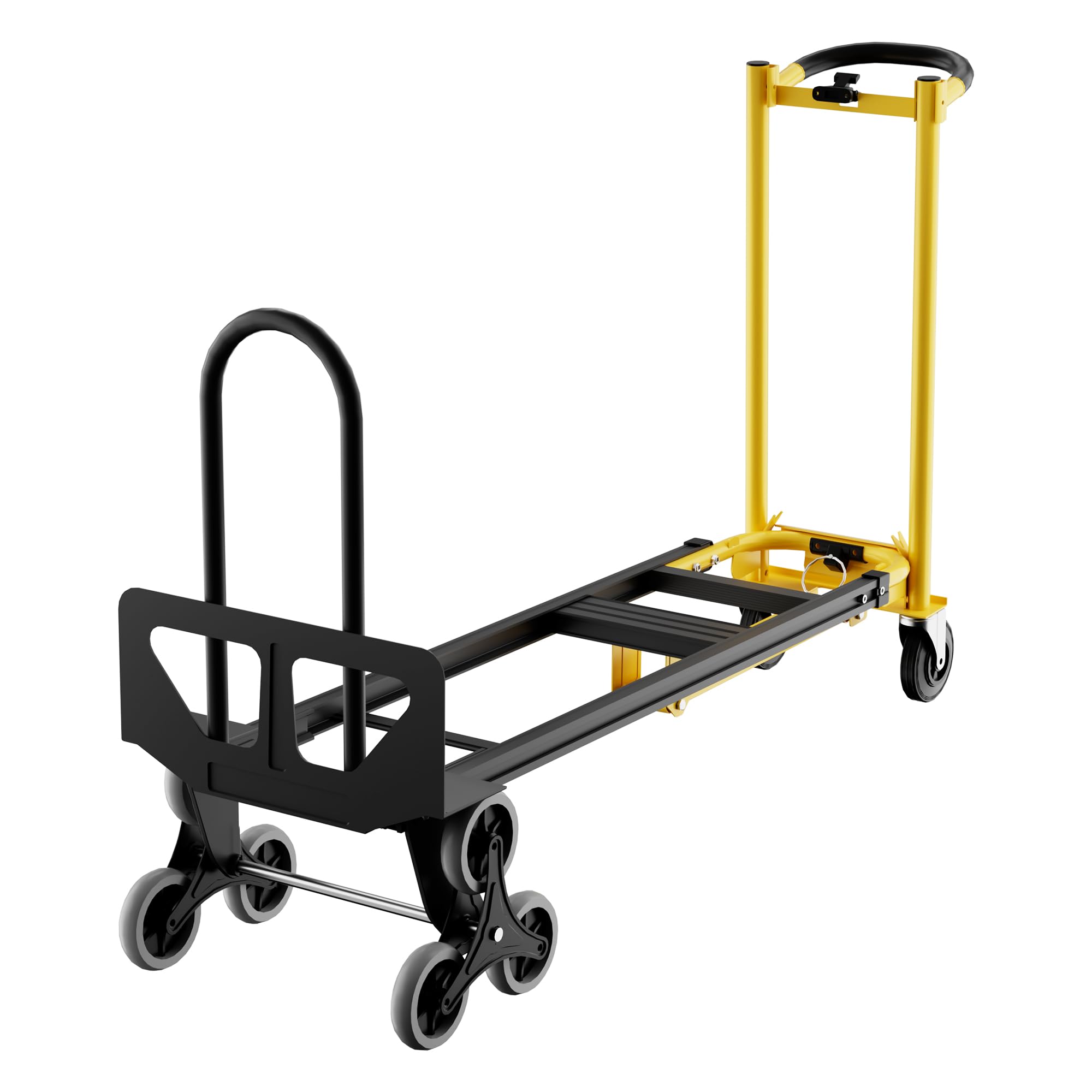 3-in-1 Alu-Sackkarre,350 kg Tragkraft, Treppensteiger mit Rädern