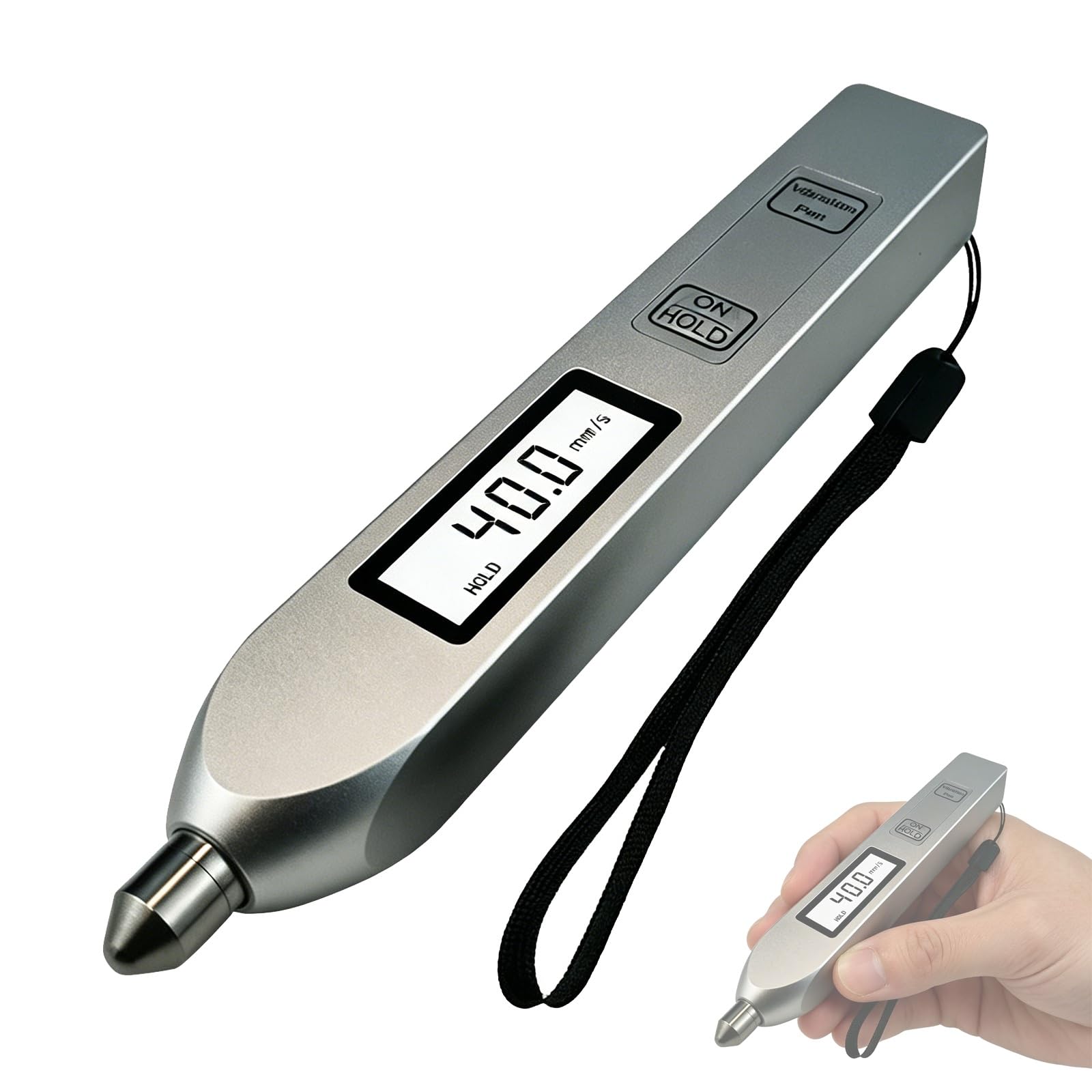 Tester digitale di vibrazione, analizzatore portatile con display LCD, sonda ad alta sensibilità, campo di misurazione 0,1 m/s² - 199,9 m/s² per rilevamento di guasti meccanici