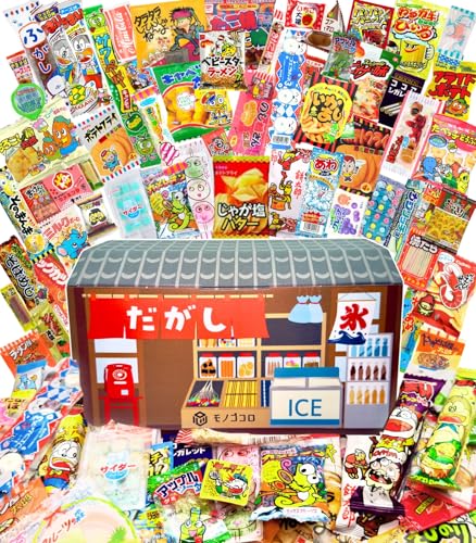 お菓子 駄菓子 詰め合わせ 88種 ギチギチパンパン破裂寸前！ モノゴコロの駄菓子屋さん ぬりえ・まちがいさがし付き玩具菓子 食玩のサムネイル