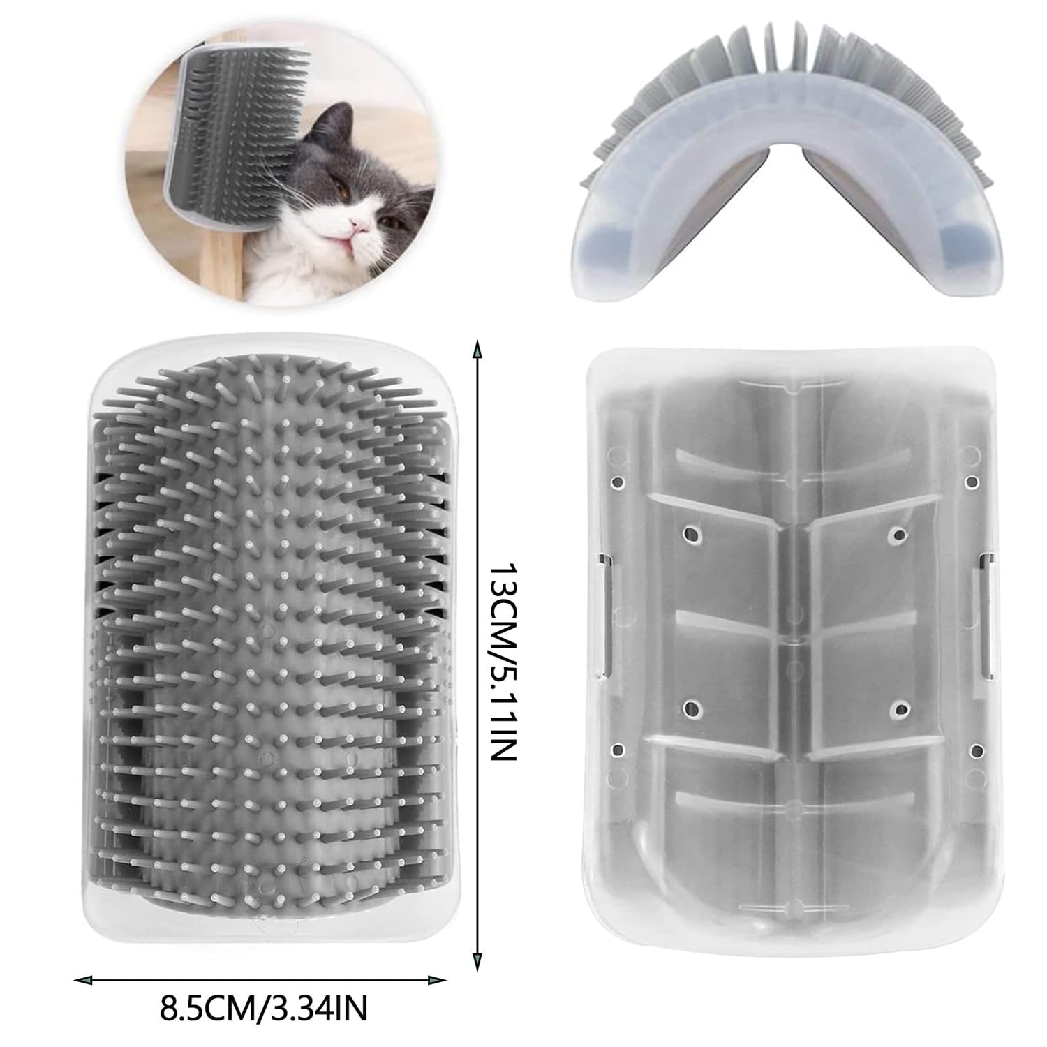 Kat Massage Kam Kitten Zelf Verzorging Scratcher Muur Hoekborstel Katten Krasharen Boog Speelgoed Huisdier Plastic Ontharing Tool kopen vanaf een prijs van 4.11