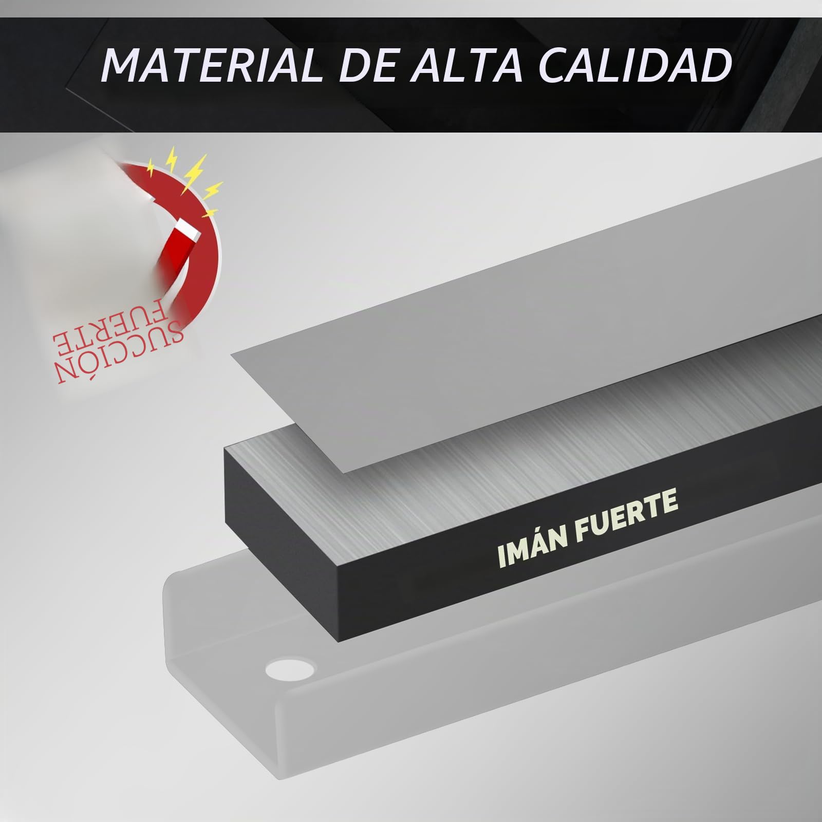 CCLIFE 4piezas Imán Herramientas 37 CM y 23 CM Tiras Magnéticas Para Herramientas 15 & 9 KG Imán Herramientas Barra Iman Herramientas