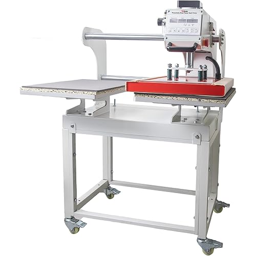 InkSonic 16x24 Inch Large Auto Pneumatic Dual Heat Press Machine, Sliding Side Commercial 40x60cm Heat Press, for DTF & Sublimation Transfer T-Shirt with Infrared Positioning & Movable Stand