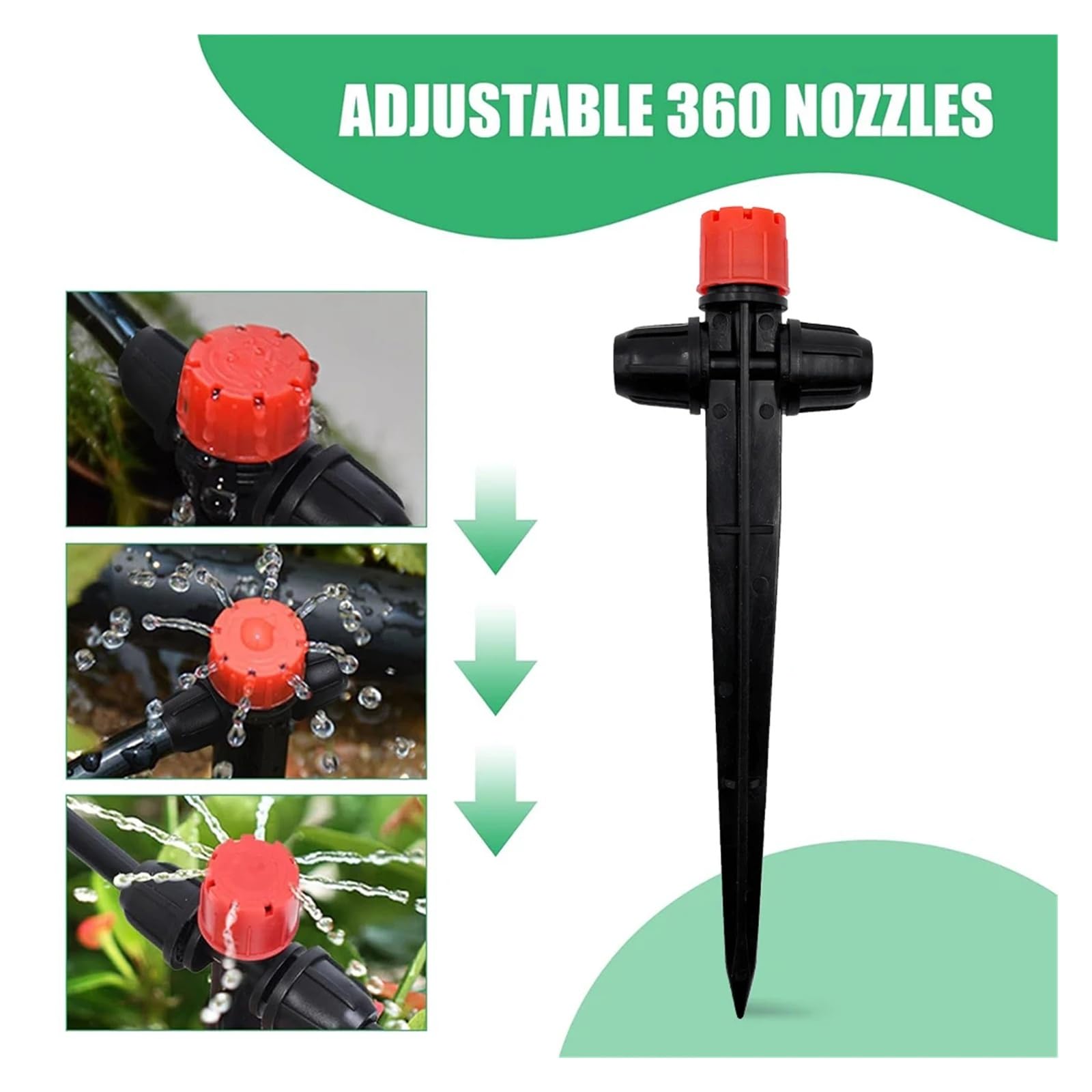 Kit di irrigazione a goccia con irrigatore a spillo, sistema di irrigazione automatico delle piante for il giardino della serra, set di attrezzature for l'irrigazione fai-da-te(30m)