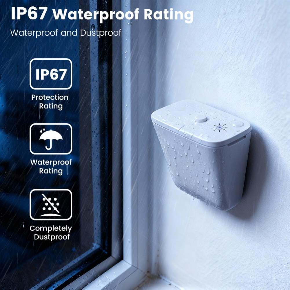 Capteur de lumière intelligent d'extérieur, pour Zigbee IP67 Capteur de détection de luminosité étanche avec notifications en temps réel, pour l'automatisation de l'éclairage et des rideaux