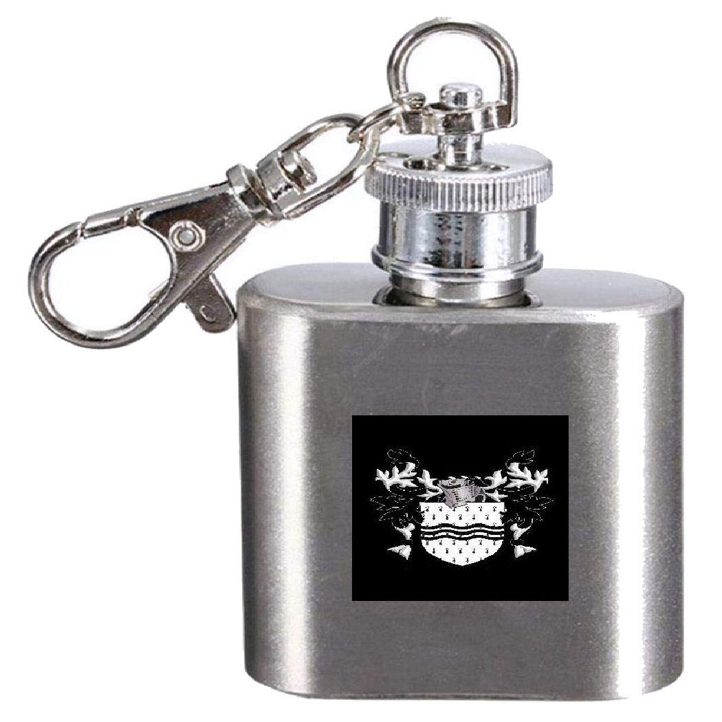Flasque Bailey avec blason fiole armoiries nom famille 28,3 ml spiritueux