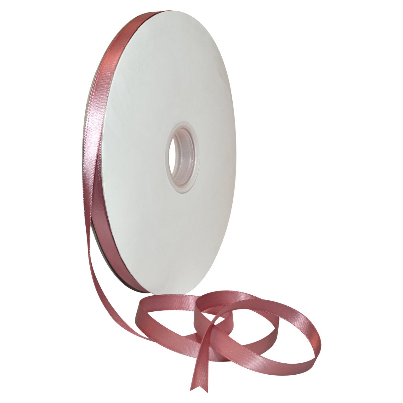 Morex Ribbon 08809/00-165 Polyester Double Face Satin, 3/8" x 100 yd, Rosy Mauve