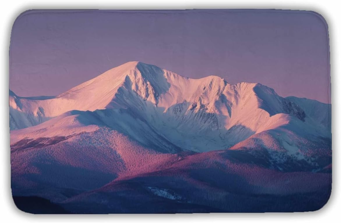 C1BM2134SDPRTD 21 x 34 in. Rising Snow Gray Bath Mat for Stylish Decor - Soft & Durable