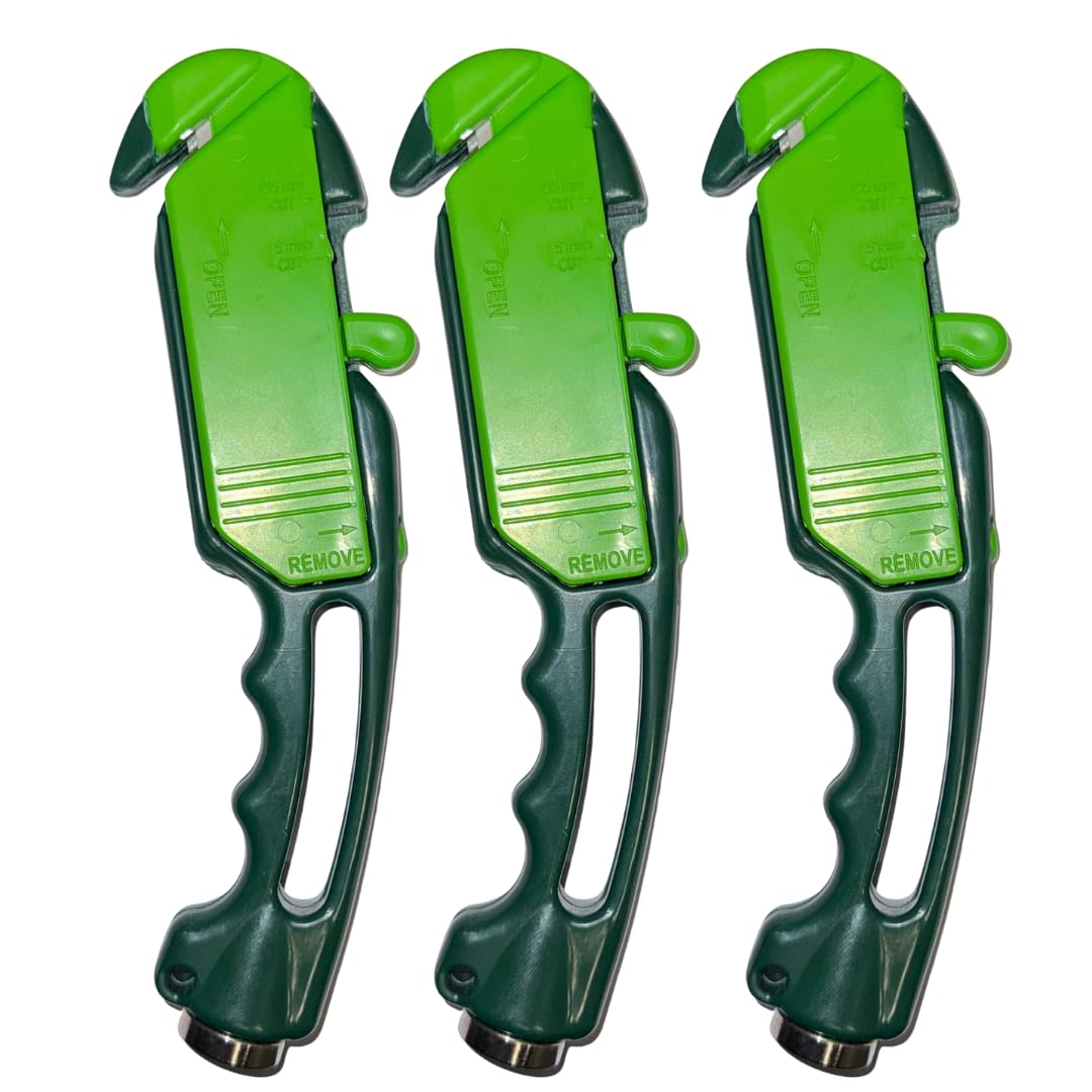 Pack 3 GLADIUS: Taglierino, Cutter Antinfortunistico Professionale a Tripla Funzionalità. Lama retrattile automatica di Sicurezza. Anti-inceppamento, Battichiodi. Perfetto per Carta, Cartone, Tessuti.