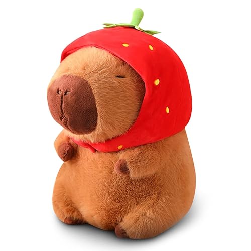 Capybara Plush Toy - 9" Strawberry Capybara