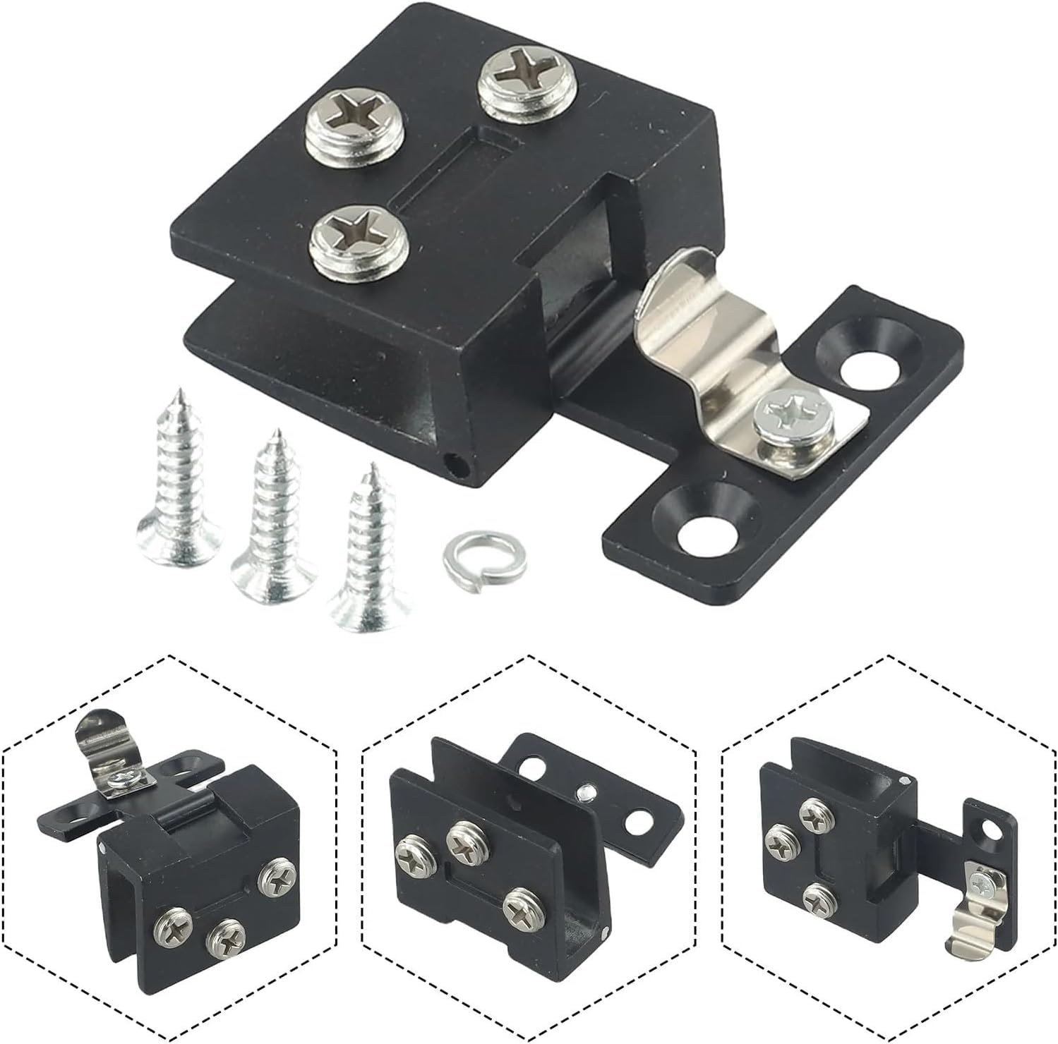 Bisagras para puertas de cristal, Mueble bisagra puerta cristal ducha (2 piezas)