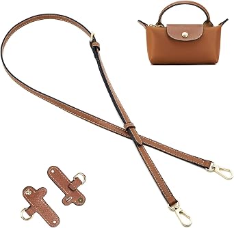 DEVPSISR Leather Strap Suitable for Longchamp Handbag,Crossbody Adjustable Shoulder Strap Conversion Kit
