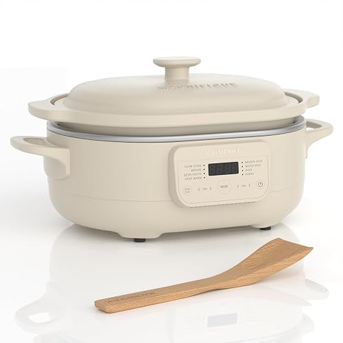 MAGNIFIQUE 4 Quart Programmable Casserole Slow Cooker, 8-in-1 Multi Cooker