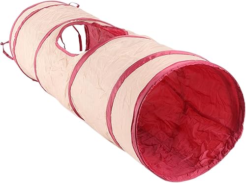 SM SunniMix Túnel divertido portátil para gatos suministros ligeros para escondite juguetes divertidos para animales pequeños conejillo de indias