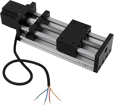 100/200/300mm GGP Ball Screw Linear with Nema 23 Stepper Motor, Linear Guide Slide Table Ball Screw Motion Rail CNC Linear Guide Stage Actuator (100mm)