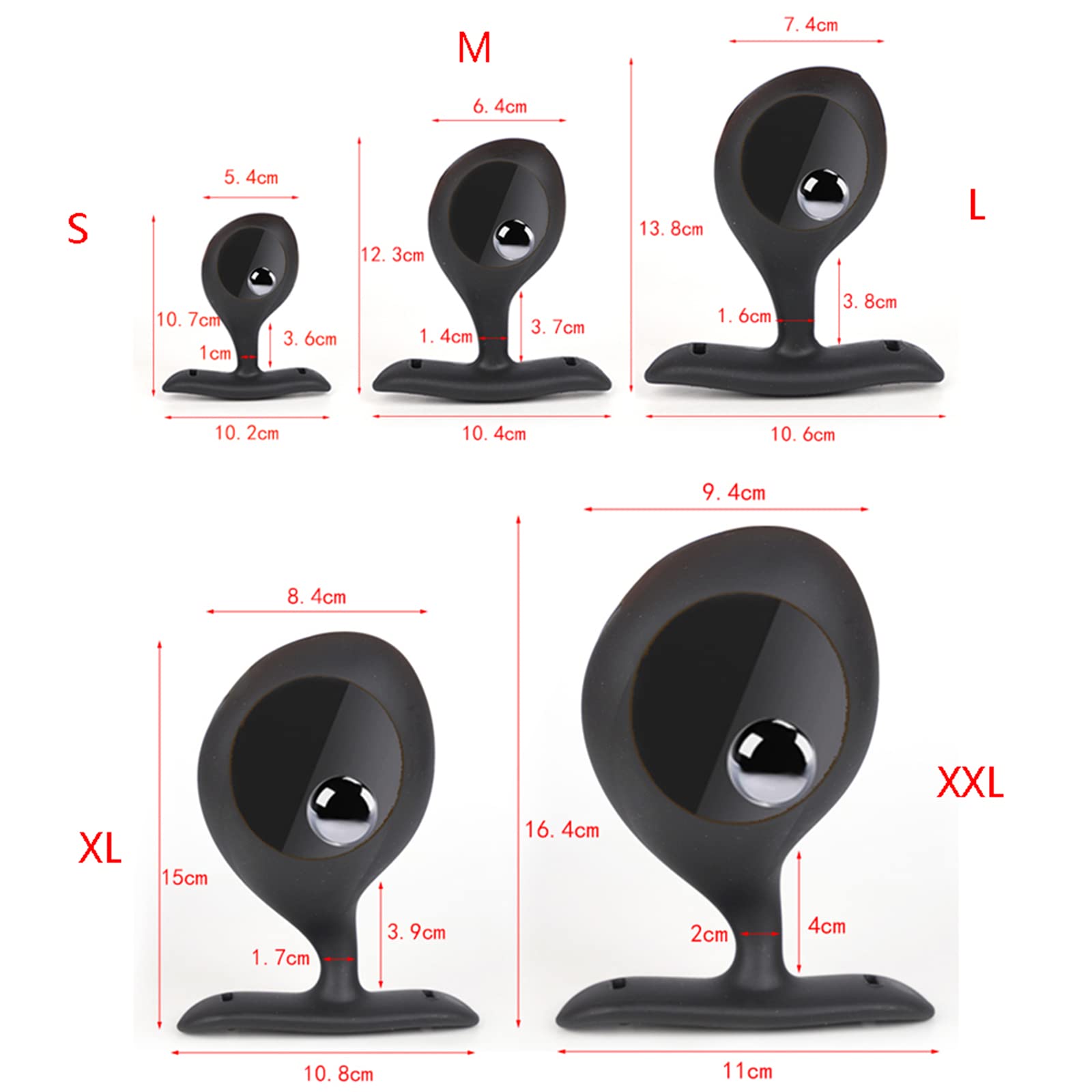 Plug anal en silicone à sangle avec boule en acier Gode portable Plug anal avec harnais Ceinture Sangle Godes Grosses perles anales Gode anal Plug anal en silicone Dilatateur Sex Toy for femmes