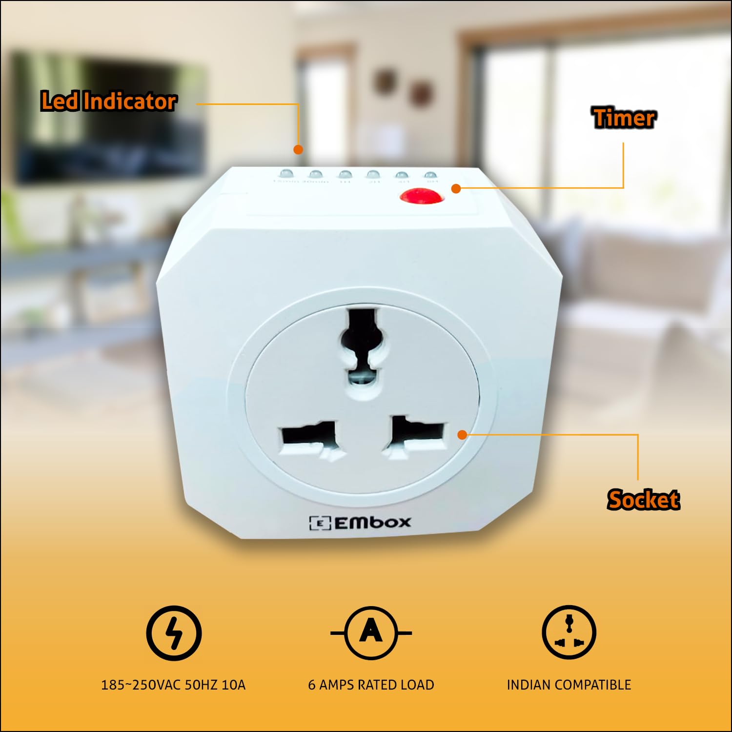 EMbox Timer Switch|Automatic Power Cut Off Smart Plug with Programmable Countdown Control Switch|5A Timer Plug for Mobile/Laptop Charging Common Areas Lighting Glow Sign Board Aquarium|1500W EMbox Timer Switch|Automatic Power Cut Off Smart Plug with Programmable Countdown Control Switch|5A Timer Plug for Mobile/Laptop Charging Common Areas Lighting Glow Sign Board Aquarium|1500W