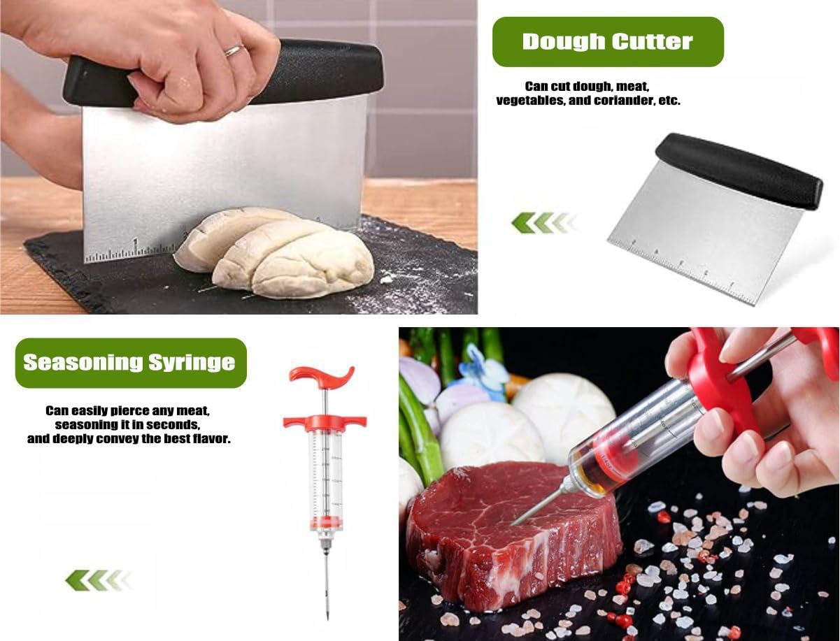 MURRI&MURRDI 149 Pcs Griddle Grill Tools Set, Stainless Steel Griddle Accessories Kit for Blackstone and Camp Chef, BBQ Grill Barbecue Tool Set with Carry Bag Barbecue Accessories Gifts for Men