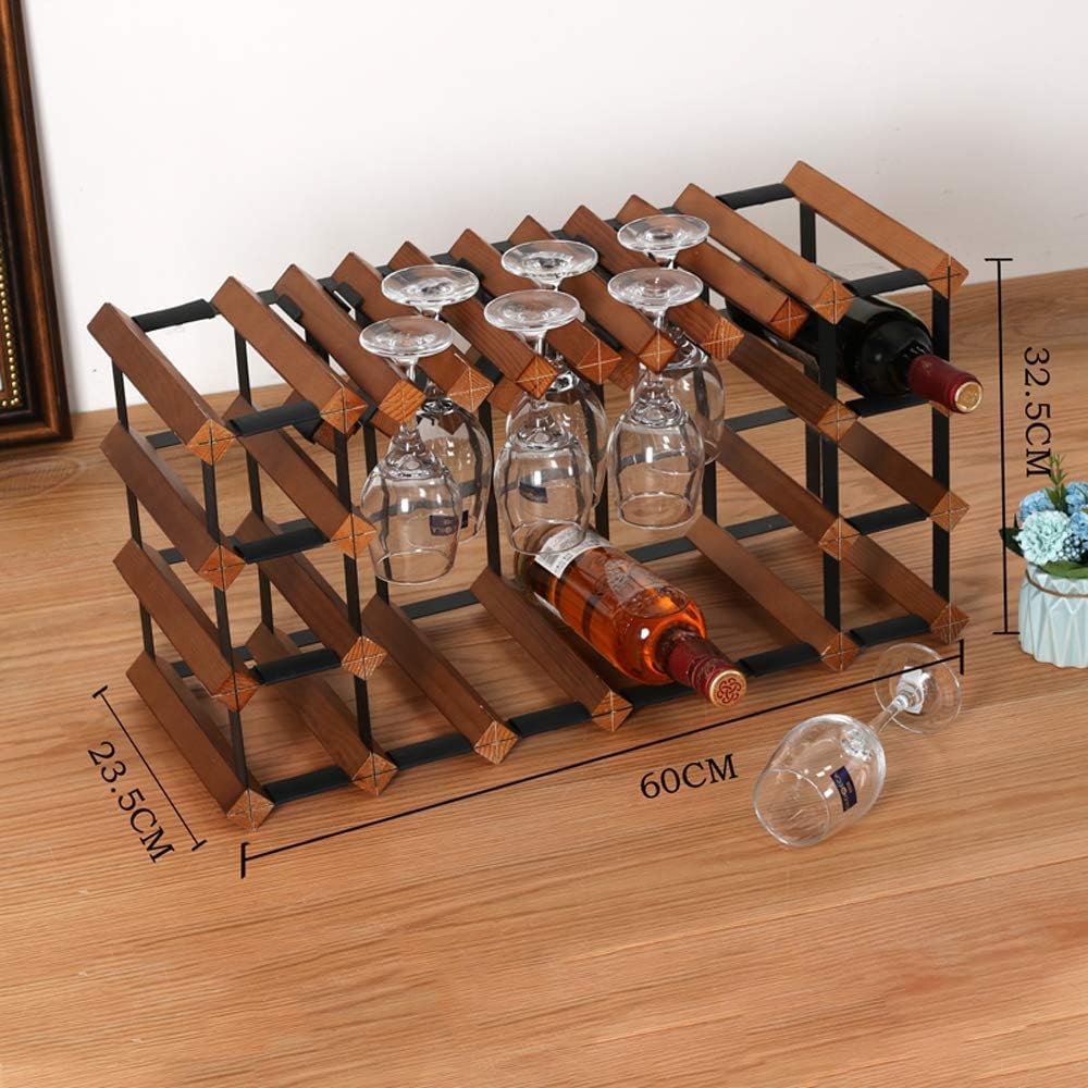 Amazon｜竹製ワインラック 無垢材ワインラック 6本のワイングラスを