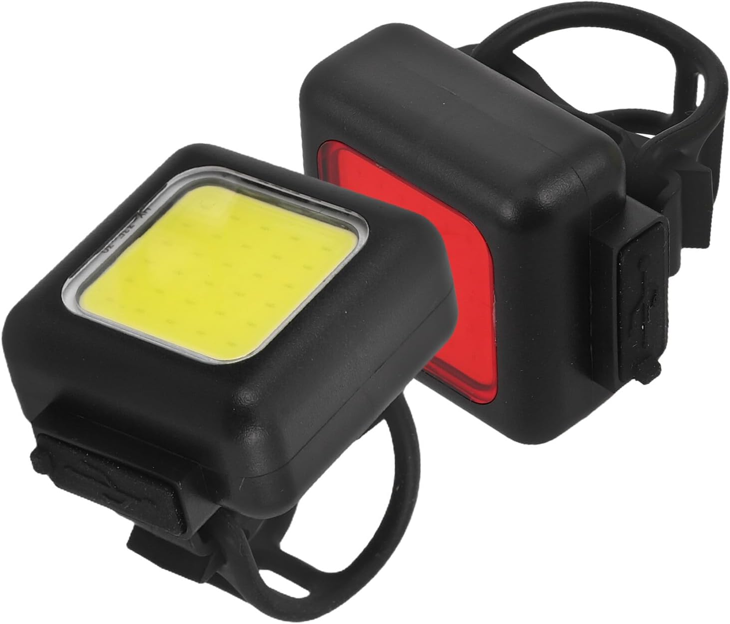 Bike Lights Set LED Front White Headlight and Red Rear Taillight Rechargeable Bicycle Safety Light for Outdoor Cycling and Mountain Riding