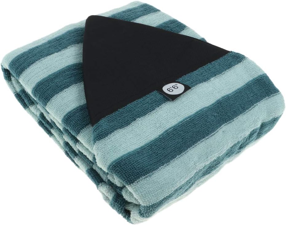 Weight Surfboard Sock ive Bag - Green Stripe, Adjustable Drawstring, Padded Nose or - Suitable for Surfboard, Shortboard, Funboard, and More - 6.8ft - 6.6ft