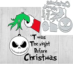 Christmas Eve Metal Die Cuts, Night Before Christmas Metal Cutting Dies Cut Stencils Card Paper Craft DIY Template Metal Cutting Dies Album Embossing Paper Dies for Card Making Scrapbooking